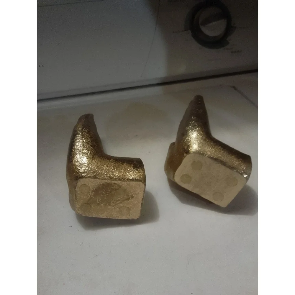 Set Of Two Gold Tone Praying‎ Hands Bookends
